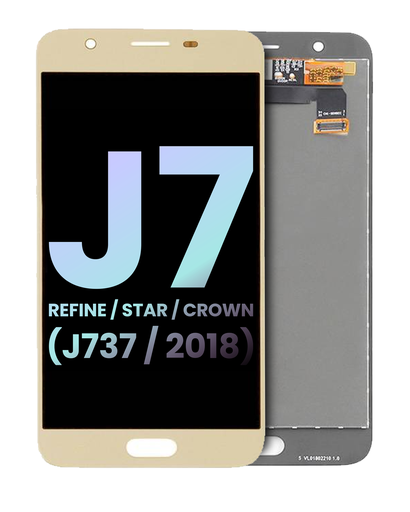 LCD Assembly Without Frame Compatible For Samsung Galaxy J7 Refine/Star/Crown (J737/2018) (Service Pack) (Gold)
