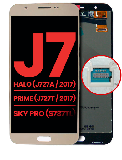 LCD Assembly Without Frame Compatible Only For Samsung Galaxy J7 Halo (J727A/2017)/J7 Prime (J727T/2017)/J7 Sky Pro (S737TL) (Aftermarket Plus) (Gold)
