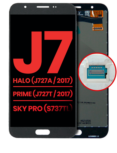 LCD Assembly Without Frame Compatible Only For Samsung Galaxy J7 Halo (J727A/2017)/J7 Sky Pro (S737TL) (Aftermarket Plus) (Silver/Gray)