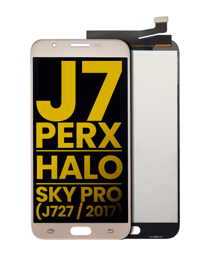 LCD Assembly Without Frame Compatible For Samsung Galaxy J7 Perx/Halo/Sky Pro (J727/2017) (Refurbished) (Gold)