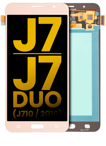 OLED Assembly Without Frame Compatible For Samsung Galaxy J7/J7 Duo (J710/2016) (Refurbished) (Gold)