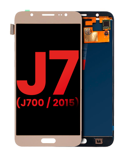 OLED Assembly Without Frame Compatible For Samsung Galaxy J7 (J700/2015) (Aftermarket Plus) (Gold)