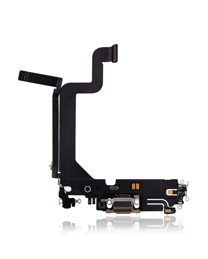 Charging Port Flex Cable Compatible For iPhone 14 Pro Max (Used OEM Pull) (Gold)