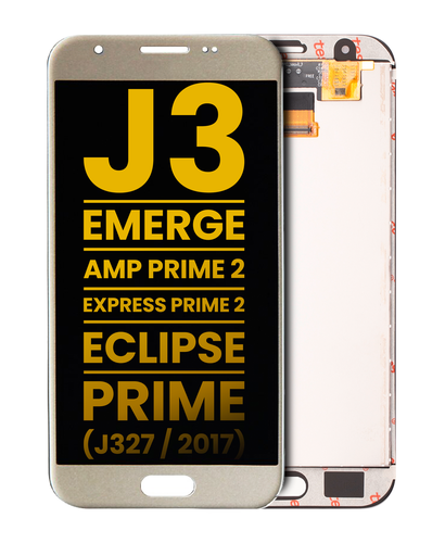 LCD Assembly Without Frame Compatible For Samsung Galaxy J3/Emerge/Amp Prime 2/Express Prime 2/Eclipse/Prime (J327/2017) (Refurbished) (Gold)