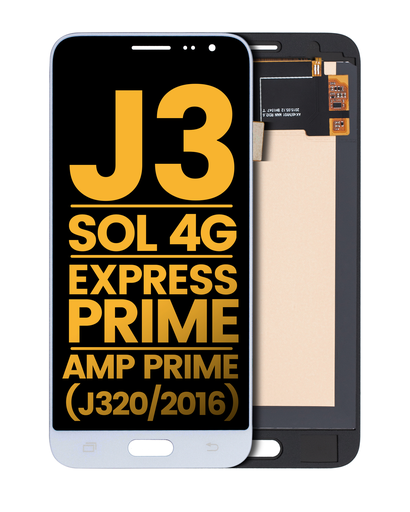 OLED Assembly Without Frame Compatible For Samsung Galaxy J3/Sol 4G/Express Prime/Amp Prime (J320/2016) (Refurbished) (White)