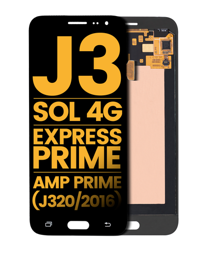 OLED Assembly Without Frame Compatible For Samsung Galaxy J3/Sol 4G/Express Prime/Amp Prime (J320/2016) (Refurbished) (Black)