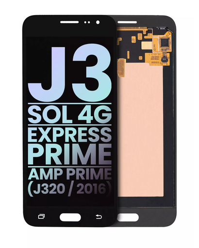 OLED Assembly Without Frame Compatible For Samsung Galaxy J3/Sol 4G/Express Prime/Amp Prime (J320/2016) (Service Pack) (Black)