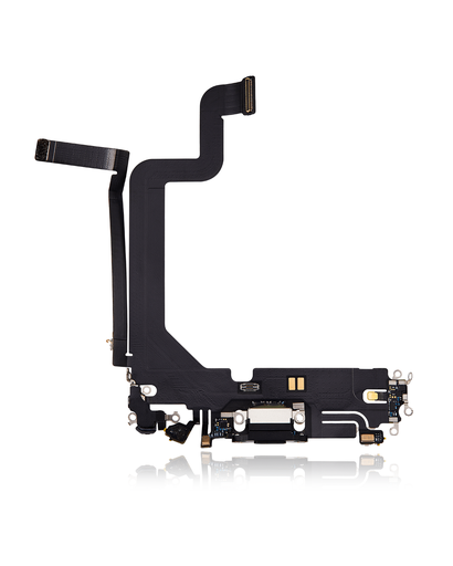 Charging Port Flex Cable Compatible For iPhone 14 Pro Max (Used OEM Pull) (Space Black)