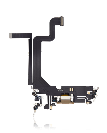 Charging Port Flex Cable Compatible For iPhone 14 Pro Max (Aftermarket Plus) (Gold)