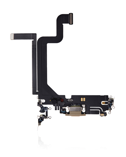 Charging Port Flex Cable Compatible For iPhone 14 Pro Max (Premium) (Gold)