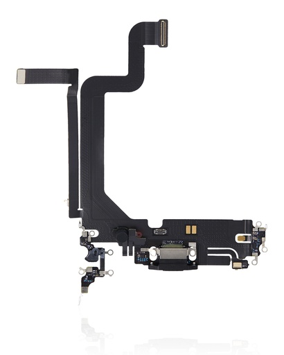 Charging Port Flex Cable Compatible For iPhone 14 Pro Max (Premium) (Space Black)