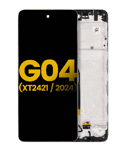 LCD Assembly With Frame Compatible For Motorola Moto G04 (XT2421/2024) (Refurbished) (All Colors)