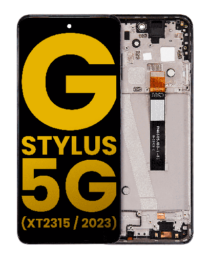LCD Assembly With Frame Compatible For Motorola Moto G Stylus 5G (XT2315/2023) (Refurbished) (Cosmic Black)