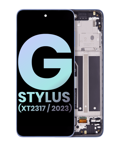LCD Assembly With Frame Compatible For Motorola Moto G Stylus 4G (XT2317/2023) (Genuine OEM) (Blue)