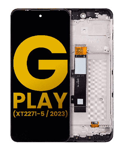 LCD Assembly With Frame Compatible For Motorola Moto G Play (XT2271/2023) (Refurbished) (Deep Indigo)