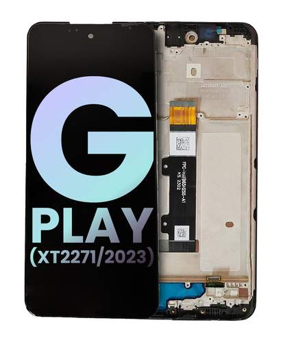 LCD Assembly With Frame Compatible For Motorola Moto G Play (XT2271/2023) (Genuine OEM) (Deep Indigo)