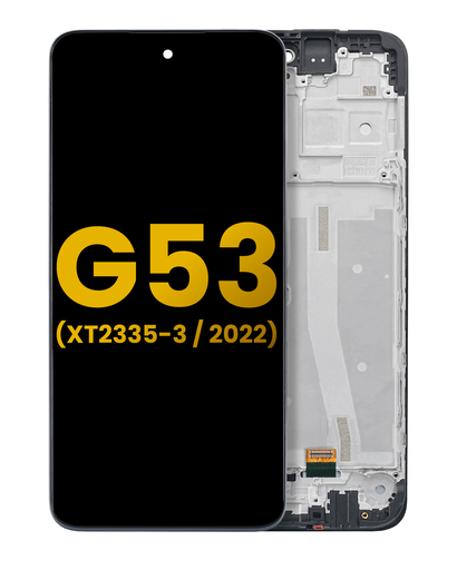 LCD Assembly With Frame Compatible For Motorola Moto G53 (XT2335/2022) (Refurbished) (All Colors)