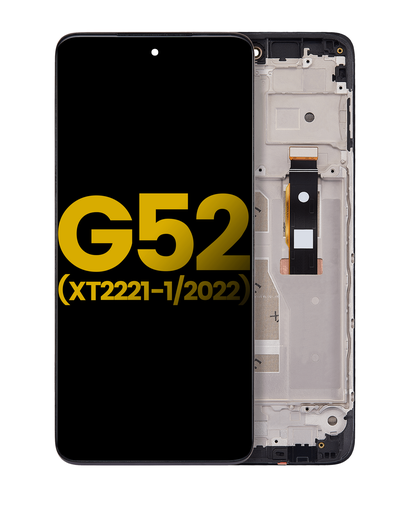 OLED Assembly With Frame Compatible For Motorola Moto G52 (XT2221/2022) (Refurbished) (All Colors)