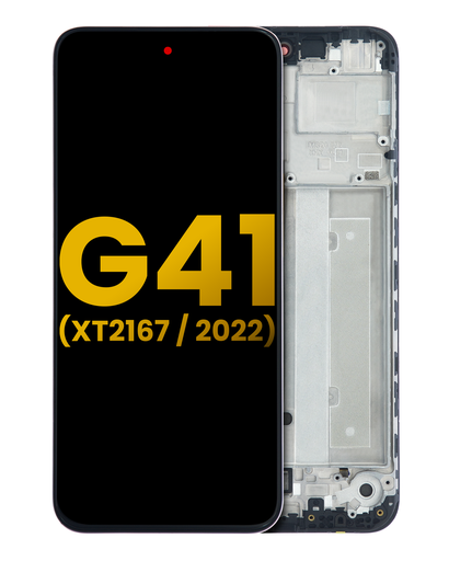 OLED Assembly With Frame Compatible For Motorola Moto G41 (XT2167/2022) (Refurbished) (All Colors)