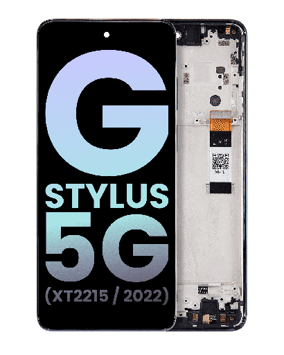 LCD Assembly With Frame Compatible For Motorola Moto G Stylus 5G (XT2215/2022) (Genuine OEM) (Steel Blue)