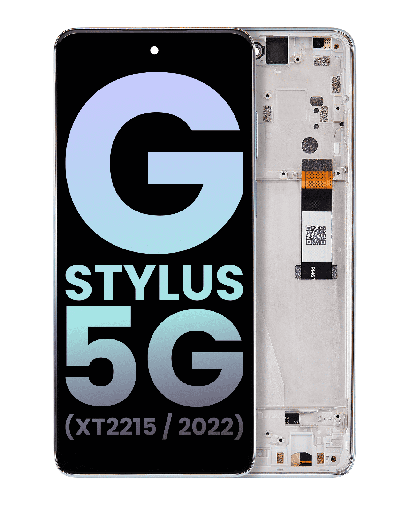LCD Assembly With Frame Compatible For Motorola Moto G Stylus 5G (XT2215/2022) (Genuine OEM) (Seafoam Green)