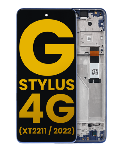 LCD Assembly With Frame Compatible For Motorola Moto G Stylus 4G (XT2211/2022) (Refurbished) (Twilight Blue)