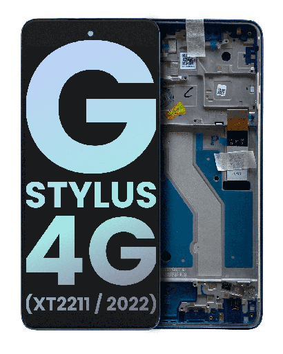 LCD Assembly With Frame Compatible For Motorola Moto G Stylus 4G (XT2211/2022) (Genuine OEM) (Twilight Blue)