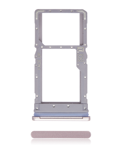 Single Sim Card Tray Compatible For Motorola Moto G Stylus 4G (XT2211/2022) (Metallic Rose)