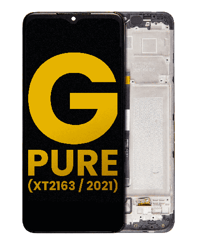 LCD Assembly With Frame Compatible For Motorola Moto G Pure (XT2163/2021) (Refurbished) (All Colors)