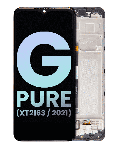 LCD Assembly With Frame Compatible For Motorola Moto G Pure (XT2163/2021) (Genuine OEM) (All Colors)