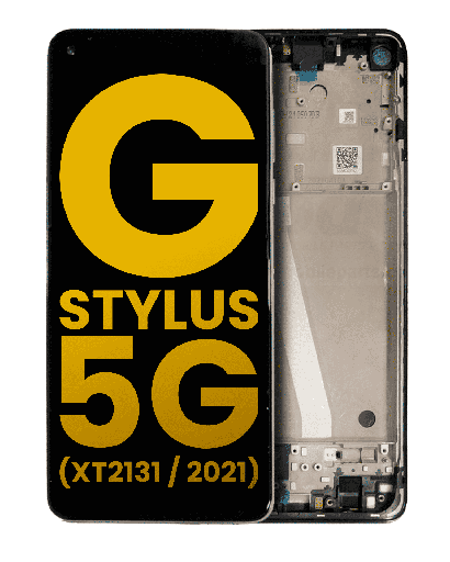 LCD Assembly With Frame Compatible For Motorola Moto G Stylus 5G (XT2131/2021) (Refurbished) (Cosmic Emerald)