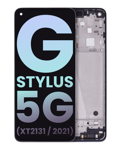 LCD Assembly With Frame Compatible For Motorola Moto G Stylus 5G (XT2131/2021) (Genuine OEM) (Cosmic Emerald)