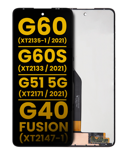 LCD Assembly Without Frame Compatible For Motorola Moto G60 (XT2135-1/2021)/G60S (XT2133/2021)/G51 5G (XT2171/2021)/Moto G40 Fusion (XT2147-1) (Refurbished) (Black)