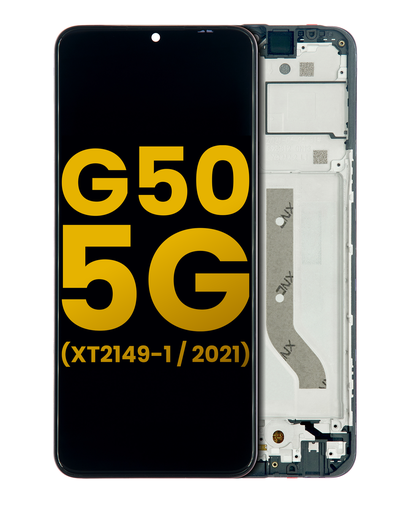 LCD Assembly With Frame Compatible For Motorola Moto G50 5G (XT2149-1/2021) (Refurbished) (All Colors)