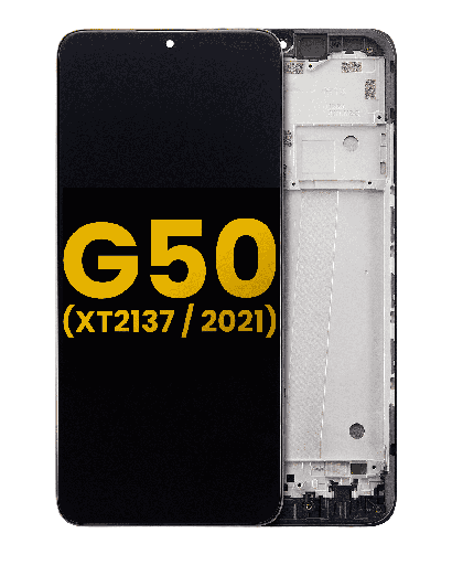 LCD Assembly With Frame Compatible For Motorola Moto G50 (XT2137/2021) (Refurbished) (All Colors)