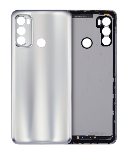 Back cover Glass Compatible For Motorola Moto G40 Fusion (XT2147-1/2021) (Silver)