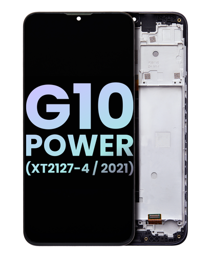 LCD Assembly With Frame Compatible For Motorola Moto G10 Power (XT2127-4/2021) (Genuine OEM) (Black)