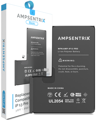 Replacement Battery Compatible For iPhone 13 Pro (AmpSentrix Basic)