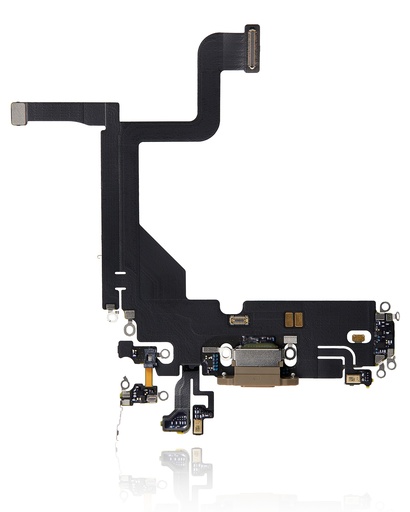 Charging Port Flex Cable Compatible For iPhone 13 Pro (Used OEM Pull) (Gold)