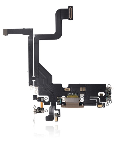 Charging Port Flex Cable Compatible For iPhone 13 Pro (Aftermarket Plus) (Gold)
