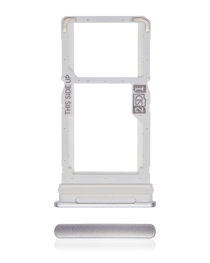 Dual Sim Card Tray Compatible For Motorola Moto G 5G (XT2113-3/2020) (Frosted Silver)