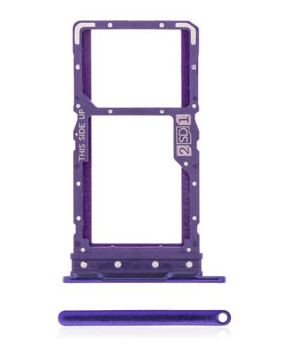 Dual Sim Card Tray Compatible For Motorola Moto G9 Power (XT2091/2020) (Electric Violet)