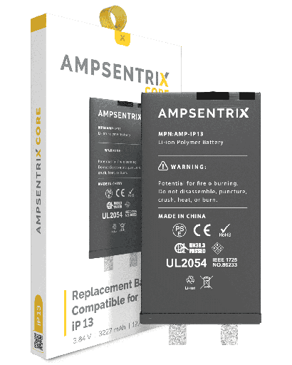 Replacement Battery Core Compatible For iPhone 13 (Spot Welding Required) (AmpSentrix Core)