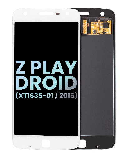 LCD Assembly Without Frame Compatible For Motorola Moto Z Play Droid (XT1635-01/2016) (Genuine OEM) (White)