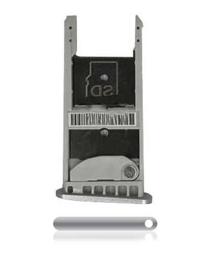 Sim Card Tray Compatible For Motorola Moto Z Play Droid (XT1635/2016) (Silver)