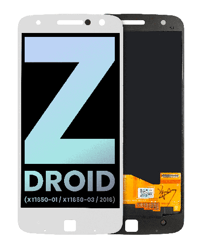 LCD Assembly Without Frame Compatible For Motorola Moto Z Droid (XT1650-01/XT1650-03/2016) (Genuine OEM) (White)