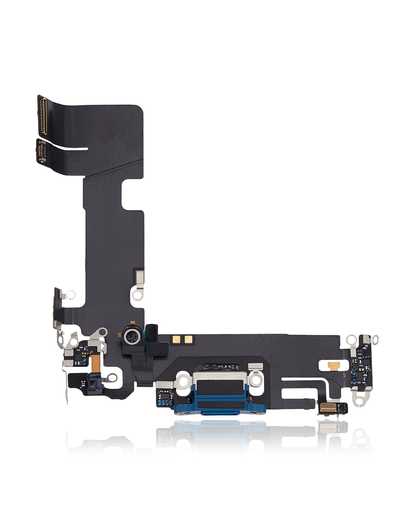 Charging Port Flex Cable Compatible For iPhone 13 (Used OEM Pull) (Blue)