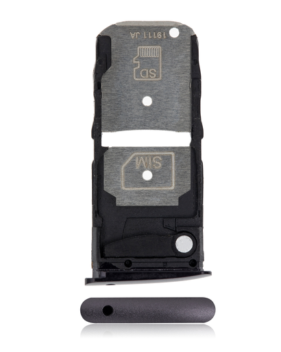 Single Sim Card Tray Compatible For Motorola Moto Z4 (XT1980/2019) (Black)