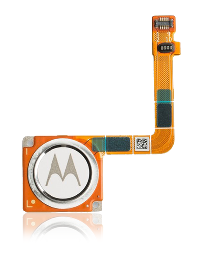Home Button With Fingerprint Sensor Flex Cable Compatible For Motorola Moto G7 (XT1962/2019) (Genuine OEM) (Clear White)