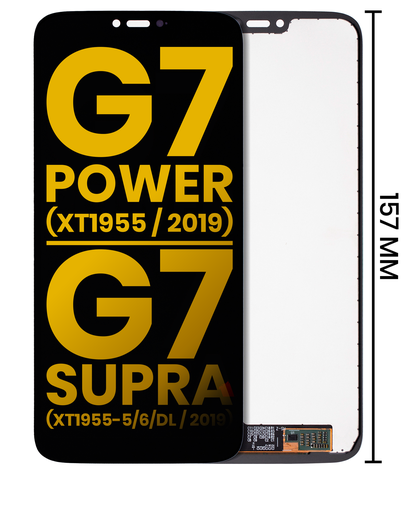 LCD Assembly Without Frame Compatible For Motorola Moto G7 Power (XT1955/2019)/G7 Supra (XT1955-5/6/DL/2019) (US Version) (157MM) (Refurbished) (All Colors)